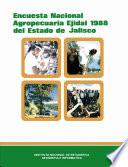 libro Encuesta Nacional Agropecuaria Ejidal, 1988 Estado De Jalisco