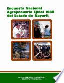 libro Encuesta Nacional Agropecuaria Ejidal, 1988 Estado De Nayarit