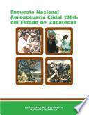 libro Encuesta Nacional Agropecuaria Ejidal, 1988 Estado De Zacatecas