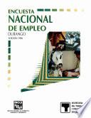 libro Encuesta Nacional De Empleo. Durango. 1996