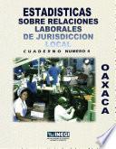 libro Estadísticas Sobre Relaciones Laborales De Jurisdicción Local. Oaxaca. Cuaderno Número 4