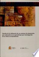 libro Estudio De La Influencia De Un Entorno De Simulación Por Ordenador En El Aprendizaje Por Investigación De La Física En Bachillerato