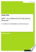 libro Ezln   ¿la Continuación De La Revolución Mexicana?