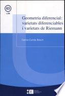 libro Geometria Diferencial: Varietats Diferenciables I Varietats De Riemann