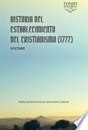 libro Historia Del Establecimiento Del Cristianismo (1777)