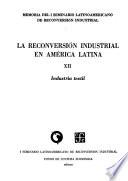 libro La Reconversión Industrial En América Latina, Xii