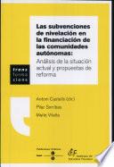 libro Las Subvenciones De Nivelación En La Financiación De Las Comunidades Autónomas