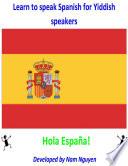 libro Learn To Speak Spanish For Yiddish Speakers