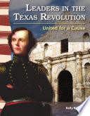 libro Líderes De La Revolución De Texas (leaders In The Texas Revolution)