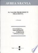 libro M. Valeri Probi Beryti Fragmenta