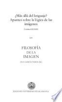 libro «¿más Allá Del Lenguaje? Apuntes Sobre La Lógica De Las Imágenes»