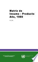 libro Matriz De Insumo Producto Año, 1980