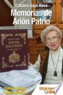 libro Memorias De Arión Patrio