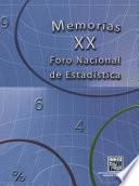 libro Memorias Del Xx Foro Nacional De Estadística.