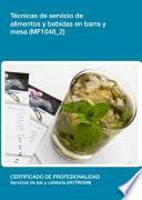 libro Mf1046_2   Técnicas De Servicio De Alimentos Y Bebidas En Barra Y Mesa