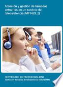 libro Mf1423_2   Atención Y Gestión De Llamadas Entrantes En Un Servicio De Teleasistencia
