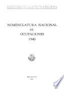 libro Nomenclatura Nacional De Ocupaciones 1940