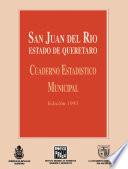 libro San Juan Del Río Estado De Querétaro. Cuaderno Estadístico Municipal 1993