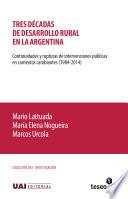 libro Tres Décadas De Desarrollo Rural En La Argentina