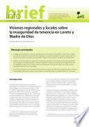 libro Visiones Regionales Y Locales Sobre La Inseguridad De Tenencia En Loreto Y Madre De Dios