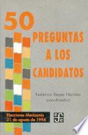 libro 50 Preguntas A Los Candidatos