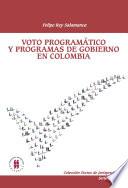 libro Voto Programático Y Programas De Gobierno En Colombia