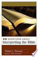 libro 40 Questions About Interpreting The Bible