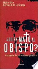 libro Quién Mató Al Obispo?
