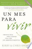 libro Un Mes Para Vivir