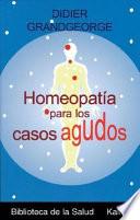 libro Homeopatía Para Los Casos Agudos