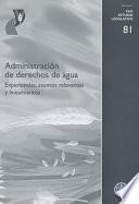 libro Administración De Derechos De Agua