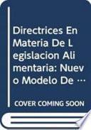 libro Directrices En Materia De Legislación Alimentaria