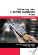 libro Uf0260   Facturación Y Cierre De Actividad En Restaurante
