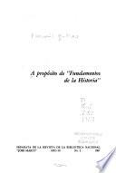 libro A Propósito De  Fundamentos De La Historia .