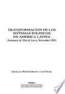 libro Transformación De Los Sistemas Políticos En América Latina